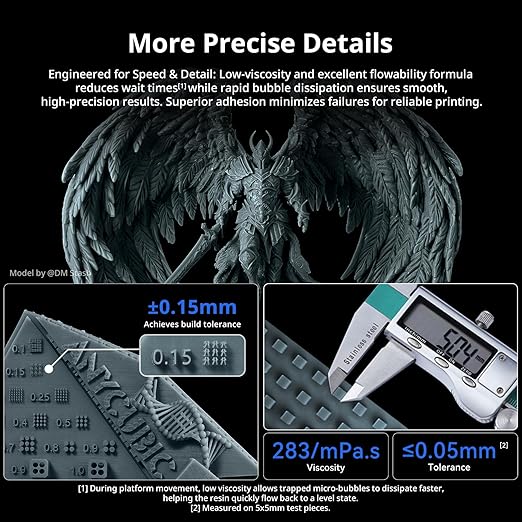 ANYCUBIC 2nd Gen Resin Technology ABS-Like Resin 2.0, 3D Printer Resin