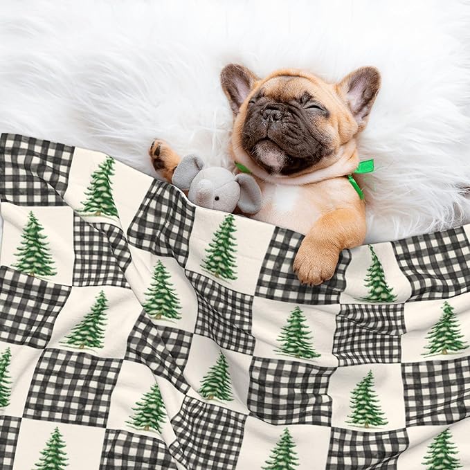 Buffalo Plaid Pet Blanket - Dog Throw Blanket 23x16 Couch Blankets for Puppy Dogs Cats
