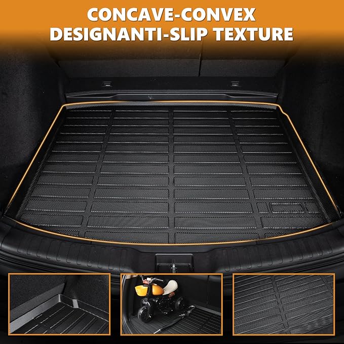AIPOIL® Floor Mats & Cargo Liner Set for 2021-2026 Genesis GV80 (Only fit 5 Seats) All Weather Protection TPE Anti-Slip Automotive Full Set Custom Car Mats Accessories - Black