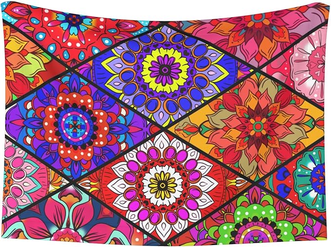 Colorful Boho Blanket for Pet - Floral Dog Blankets 40x30 Puppy Throw Blanket for Couch Sofa Bed