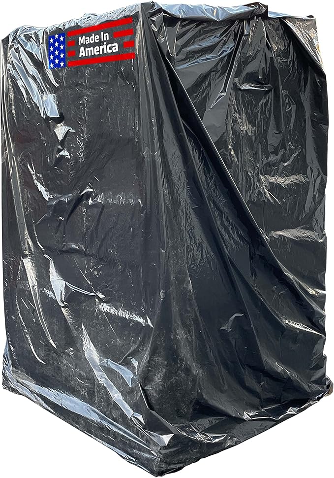 Sandbaggy Black Pallet Covers | Made in USA | Tarp Fits Large Pallets Up to 55" x 55" x 75" | Built w/ 1 Year UV Protection | Heavy Duty 3 Mil Thick Plastic (Pack of 100, 3 Mil Thick)