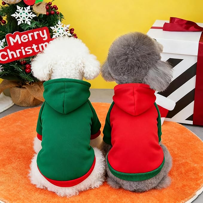 Custom Dog Hoodie, Personalized Sweatshirt with Photo Text Name Logo, Customized Hooded Sweater for Small Medium Large Dogs & Cats (Green + Red Border, XX-Large)