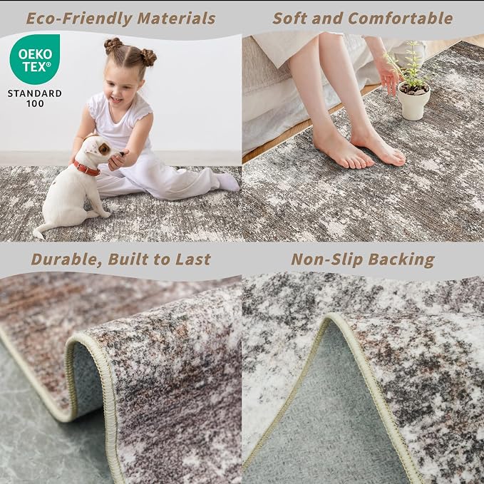 3x10 ft Long Hallway Runner Rug – Non-Slip Washable Kitchen Floor Rug
