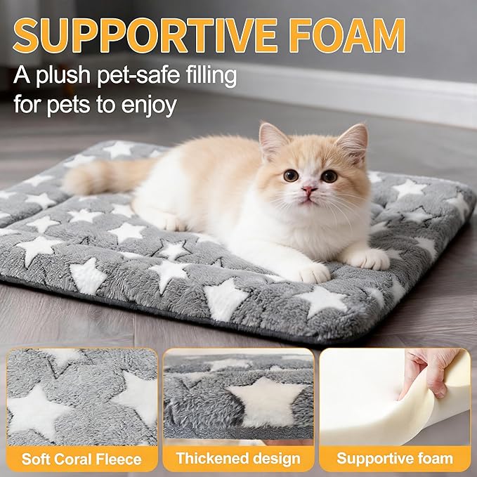 Dog Bed Mat - Reversible Dog Crate Bed Mats, Soft & Breathable Kennel Pad, Durable Crate Bed for Extra Small Dogs & Cats