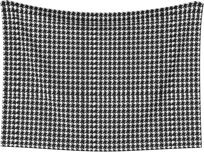 Waterproof Dog Blanket Soft Pet Blanket for Puppy Cat, Fleece Cat Throw Blankets for Furniture Bed Couch Sofa Reversible - Houndstooth Black and White