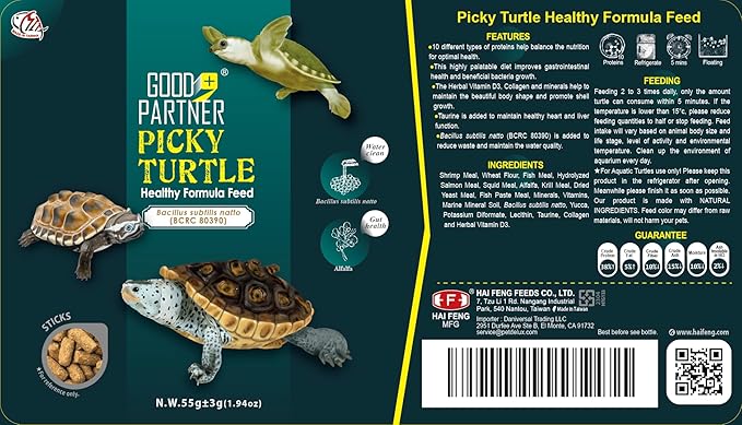 Purify Series for Aquatic Turtle Food, Suitable for Turtles and Red Eared Slider, Floating Sticks, Good for Shell Health and Growth, 3.35oz (Pack of 2)