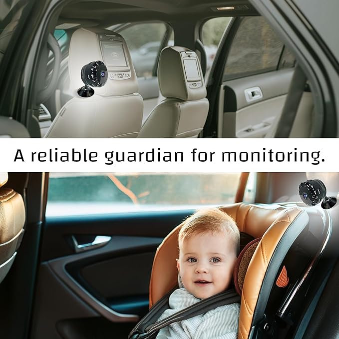 Wireless Bluetooth Indoor Camera – Low-Radiation, Portable Security Camera with Time Lapse, Playback, Pet & Plant Monitoring, Supports External USB Power (Upgraded Lens)