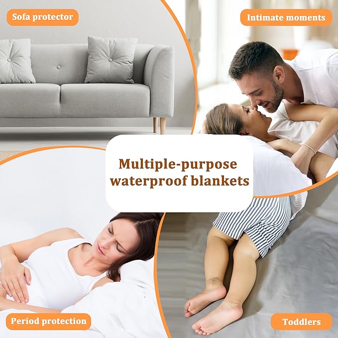 Kritter Planet Waterproof Bed Blanket, Soft and Washable Absorbent Blanket Pad, Leak-Proof Blanket Cover for Couch, Sofa, Bed