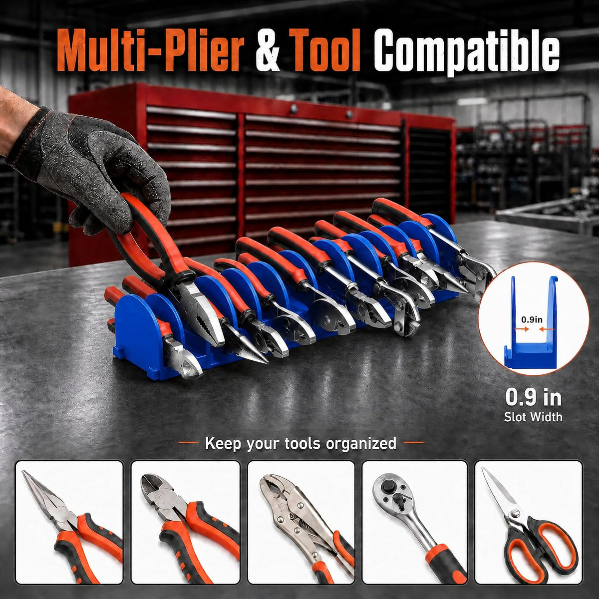 48Pcs Modular Plier Organizer for Tool Box Drawer, Custom Layout, 0.9" Slot
