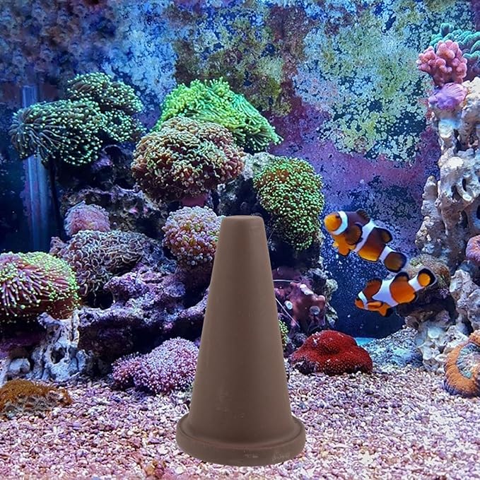 BESPORTBLE Fish Breeding Cones Cave: Shrimp Breeding Bucket - Ceramic Fishing Spawning Cone - Small Spawning Bucket with Grid for Discus Fish Shrimp, 16x9cm