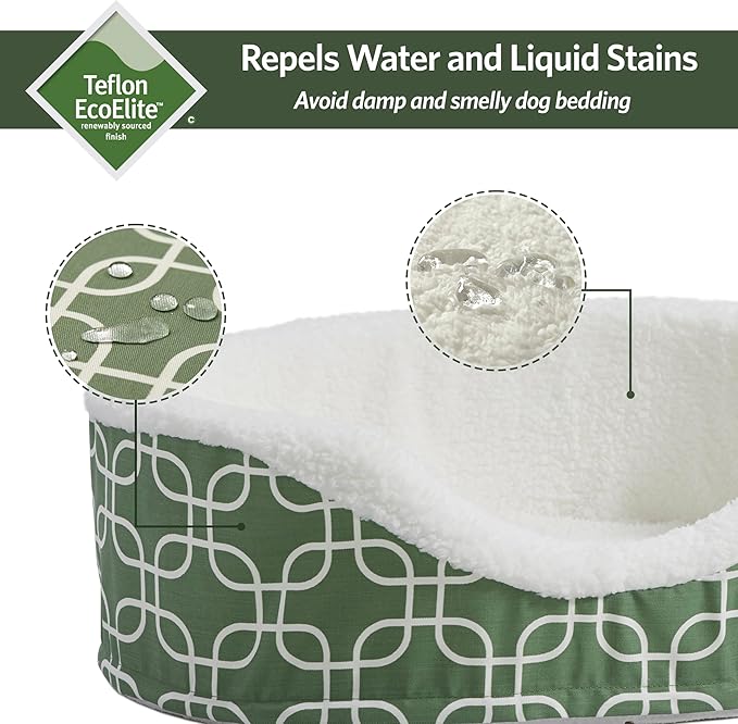 MidWest Homes for Pets Orthoperdic Egg-Crate Nesting Pet Bed w/ Teflon Fabric Protector, Large Green