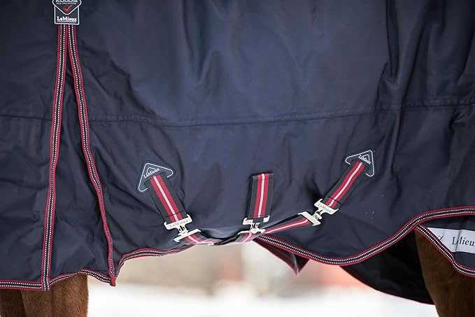 LeMieux Kudos 200g Turnout Blanket - 1680Denier Waterproof Outer - Detachable Neck Inlcluded - Navy - 75"