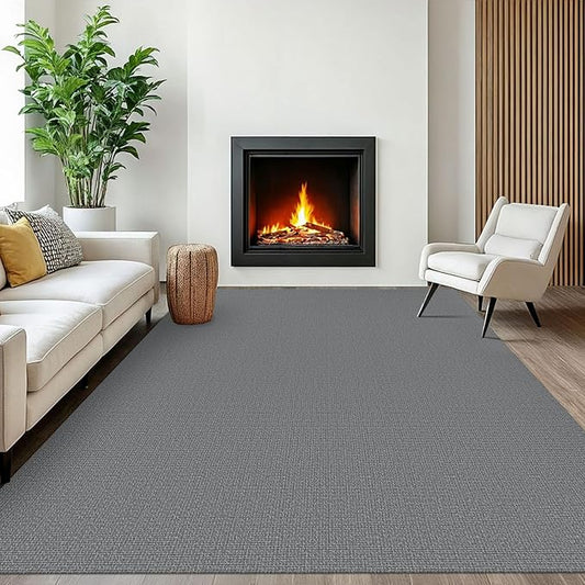 EARTHALL Washable Area Rugs 6x9 Ft Non Slip Living Room Rugs Cotton Rubber