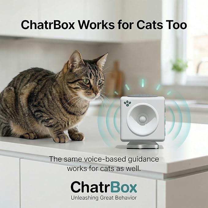 Humane Smart Pet Training Device – Motion-Activated Voice Guidance for Immediate Behavior Control, Works Automatically When You’re Not Home (No Shock, No Collar, No Spray)