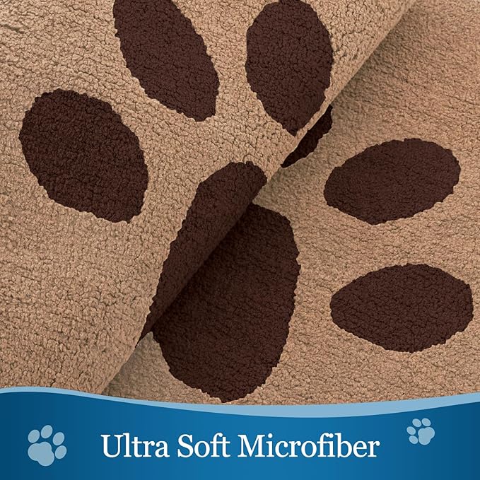 Buganda Dog Door Mat for Muddy Paws, Absorbent Dirt Trapper Washable Indoor Doormats, Non Slip Low-Profile Mud Mat for Dogs, Front Entrance Doormat for Inside Floor (59x24 Inches, Beige)