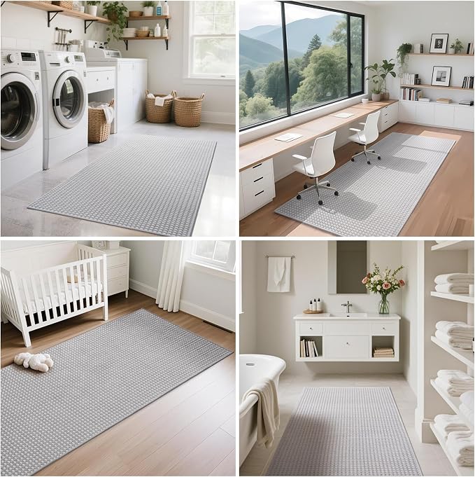 YDKGL 2x6 ft Kitchen Runner Rug Mat Non Slip Boho Woven Hallway Runner Washable