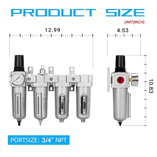 NANPU 3/4" NPT Industrial Grade 4 Stage Air Drying System