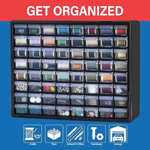Akro-Mils 64-Drawer Plastic Drawer Storage Cabinet