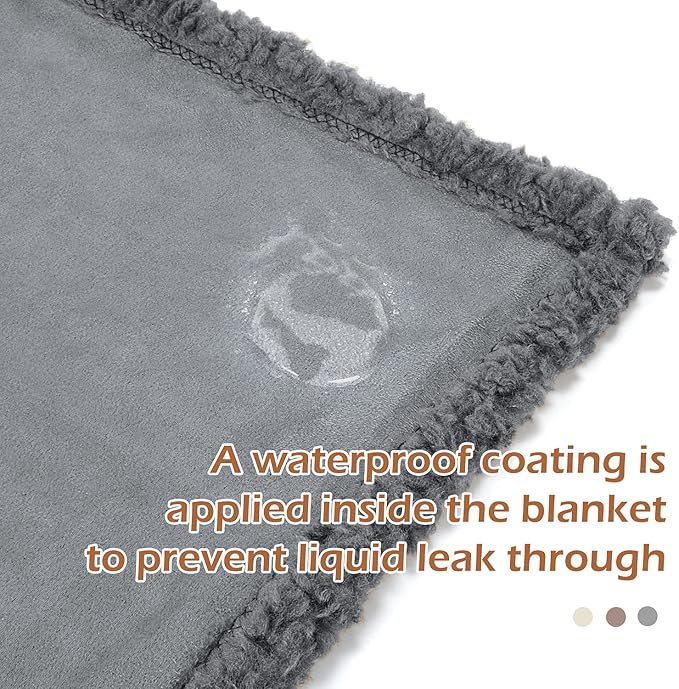 Kritter Planet Waterproof Bed Blanket, Soft and Washable Absorbent Blanket Pad, Leak-Proof Blanket Cover for Couch, Sofa, Bed