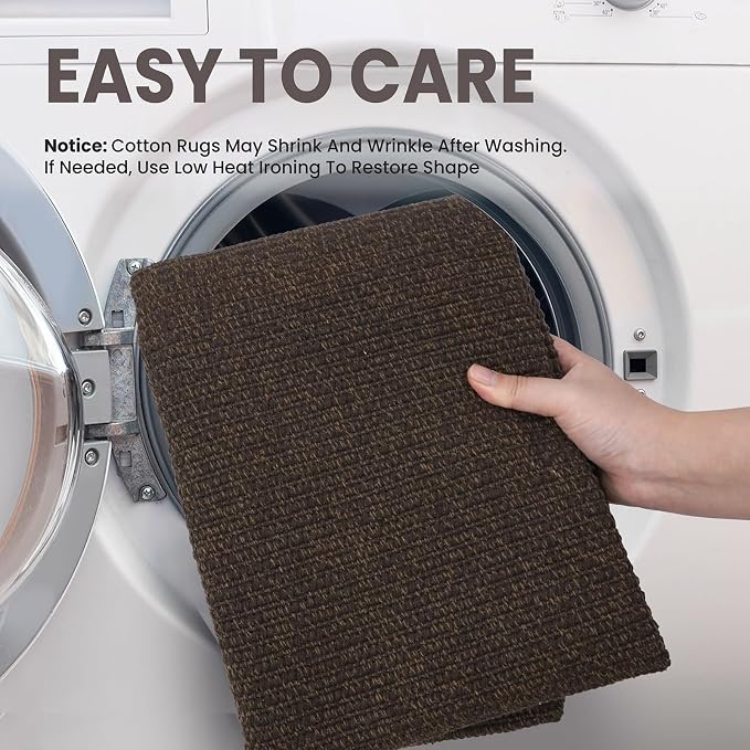 EARTHALL Washable Area Rug 4x6 Ft Non Slip Rugs