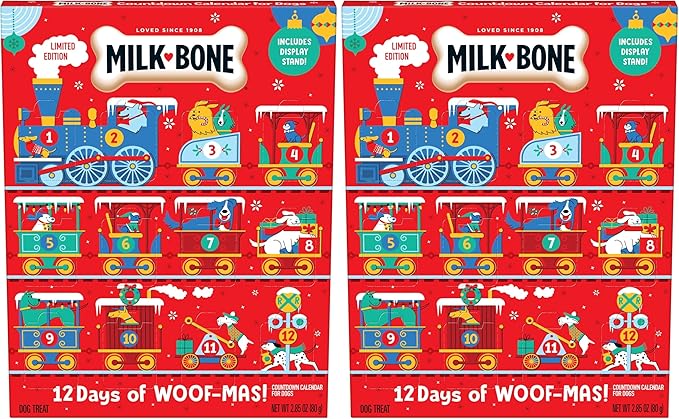 Milk-Bone Holiday 12 Day Treat Calendar, 2.85 oz Box (Pack of 2)