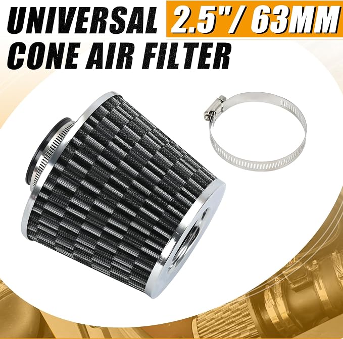 PTNHZ Universal Carbon Fiber 2.5" 63mm High Flow Cold Air Intake Cone Air