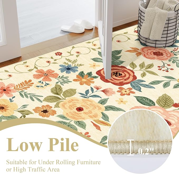 DUKINO Runner Rug, 2x10 Kitchen Hallway Carpet, Washable