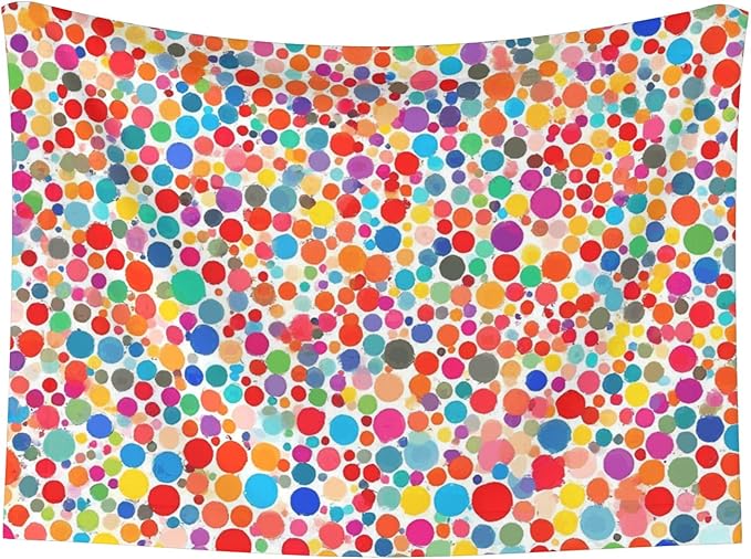 Waterproof Dog Blanket Soft Pet Blanket for Puppy Cat, Fleece Cat Throw Blankets for Furniture Bed Couch Sofa Reversible - Colorful Watercolor Dots