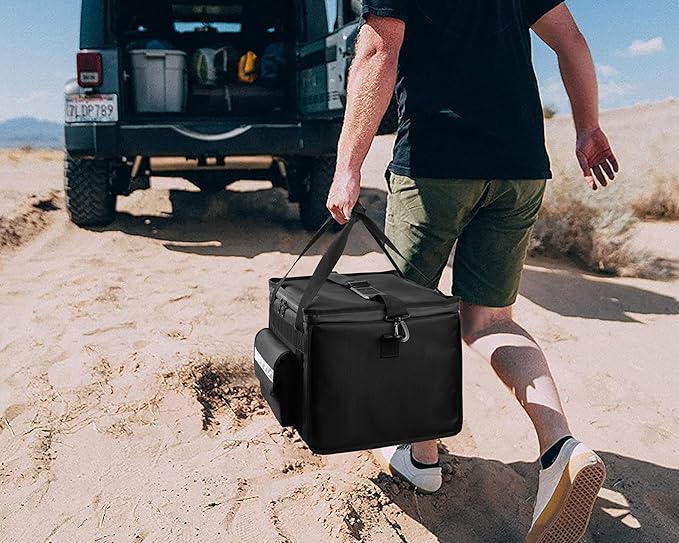 MyLifeUNIT Insulated Cooler Bag for Food & Pizza Delivery Bag Suitable for Car, Bike, Camping, Picnic, Beach, Large Size