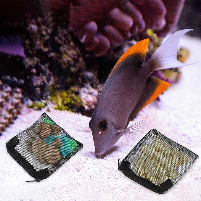 10 Pcs Aquarium Media Bags, 3.9" X 4" Filter Media Bag Small Media Bags