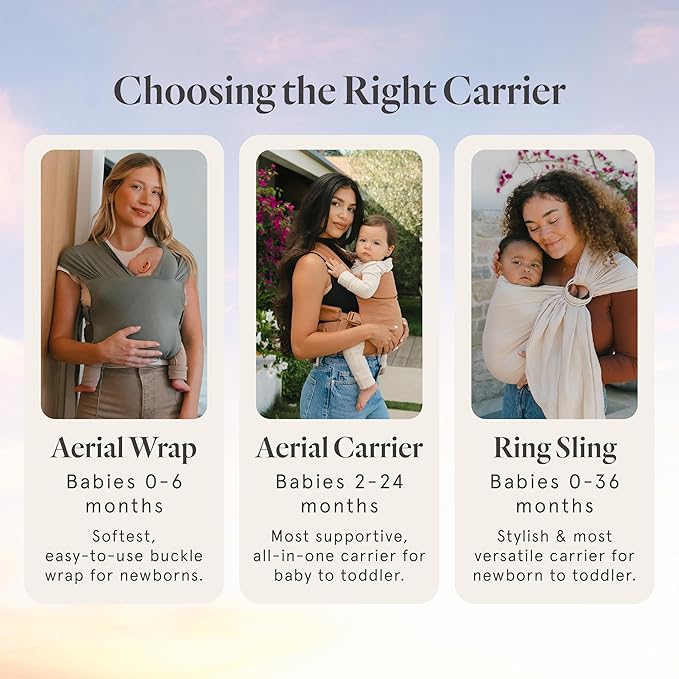 WildBird - Aerial Buckle Carrier - 2-24 Months - Standard (XS-XL) Treepie - Front or Back Carry - Cross Straps, Lumbar Support, Headrest - Hip Healthy - Baby Carrier, Baby Essentials, Amazon Exclusive