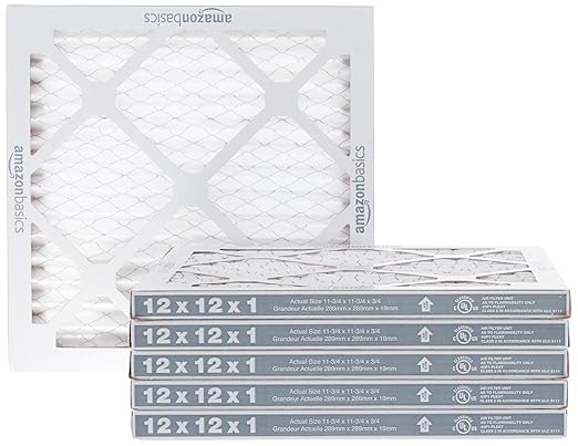 Amazon Basics 12x12x1 Air Filter 6 Pack, MERV 8 AC Furnace Filters