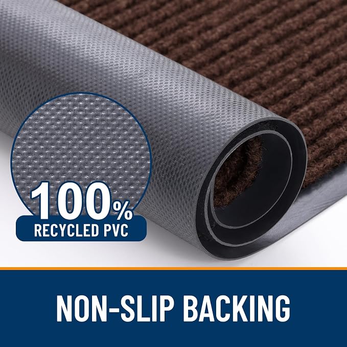 OLANLY Front Door Mat Indoor Outdoor Entrance, Waterproof Heavy Duty Doormat