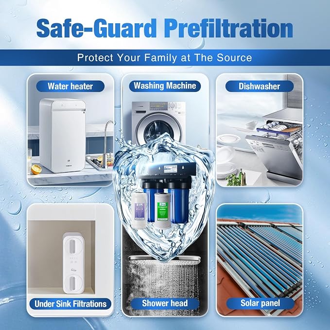 iSpring WGB21B-DS 2-Stage Whole House Water Filtration System,