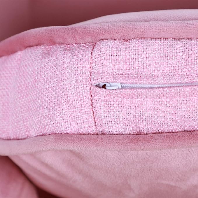 Getifun Pet Sofa Bed, Velvet Couch with Washable Cushion for Small Dog Cat (Pink)