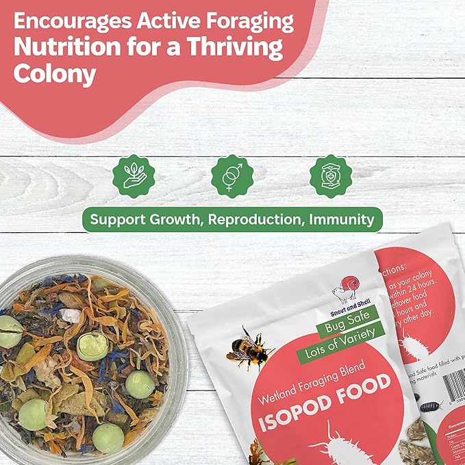 Isopod Foraging Bundle - Garden Foraging Blend and Wetland Foraging Blend