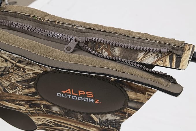 ALPS OutdoorZ Topflight Dog Vest, Dog Hunting Vest with 5mm Neoprene for Warmth, Contoured Neck Design, Buoyancy Flotation Pads, Easy Lift Handles, and Leash Clip, X-Large - Realtree MAX-7