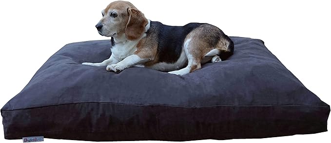 Dogbed4less XL Memory Foam Dog Bed for Medium Large Dogs with Orthopedic Comfort, Waterproof Liner and Espresso Washable Pet Bed Cover 47X29 Pillow
