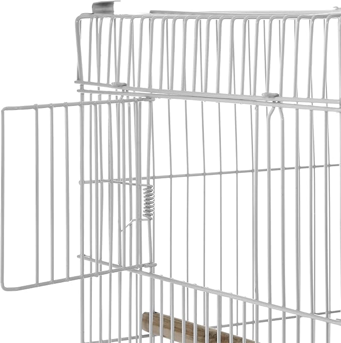 Sam's Pets Willow 24" Bird Cage, White - Premium Iron, Spacious, Easy-to-Clean, 4-6 Birds, Ideal for Cockatiels, Parrots, Budgies