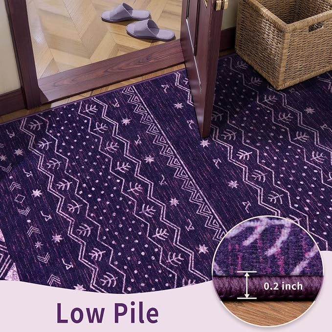 SERISSA 2x4 Rugs for Entryway, Washable Non-Slip Kitchen Runner Rug Small