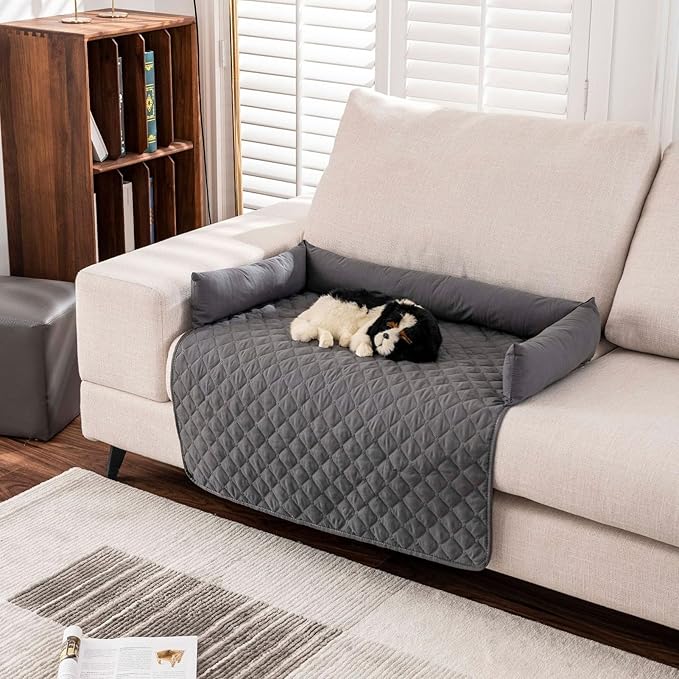 Dog Bed Cover & Couch Protector - Anti-Slip & Waterproof Pet Pad, Cozy Nest for Dogs, Ideal for Sofa, Bed & Car Seat Cushion - Furniture Protector Coffee 2XL