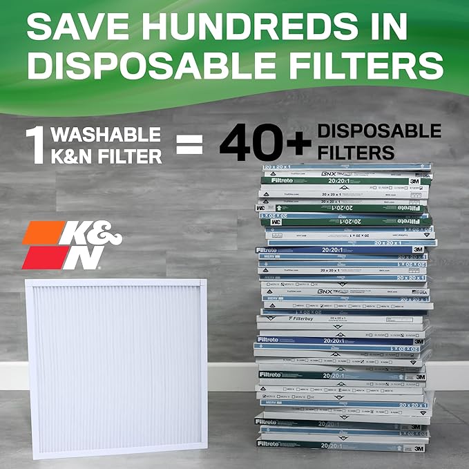 K&N 14X14X1 HVAC Furnace Air Filter, Lasts a Lifetime, Merv 13, the Last HVAC