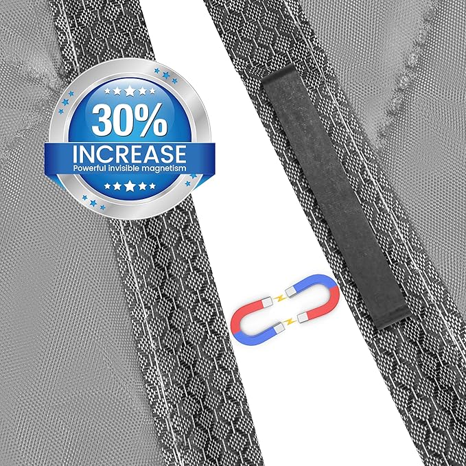 Cotton Thermal Door Screen Draft Stopper Cover Made of Oxford and Cotton Fill Fit 48x80inch Door Screen Door Itself Size 50x82inch Curtains for Winter, Insulated Door Curtain for Doors