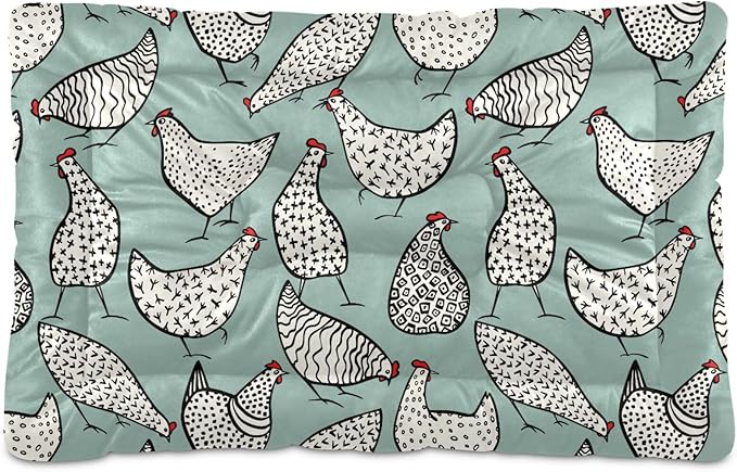 Pet Bed Funny Chicken Dog Bed Mat Absorbing Non Slip Pad Pet Sleeping Mat for Small, Medium, and Large Dogs Puppy Cat 36 in x 24 in