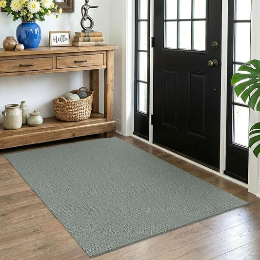 EARTHALL Washable Area Rug 4x5 Ft Non Slip Rugs