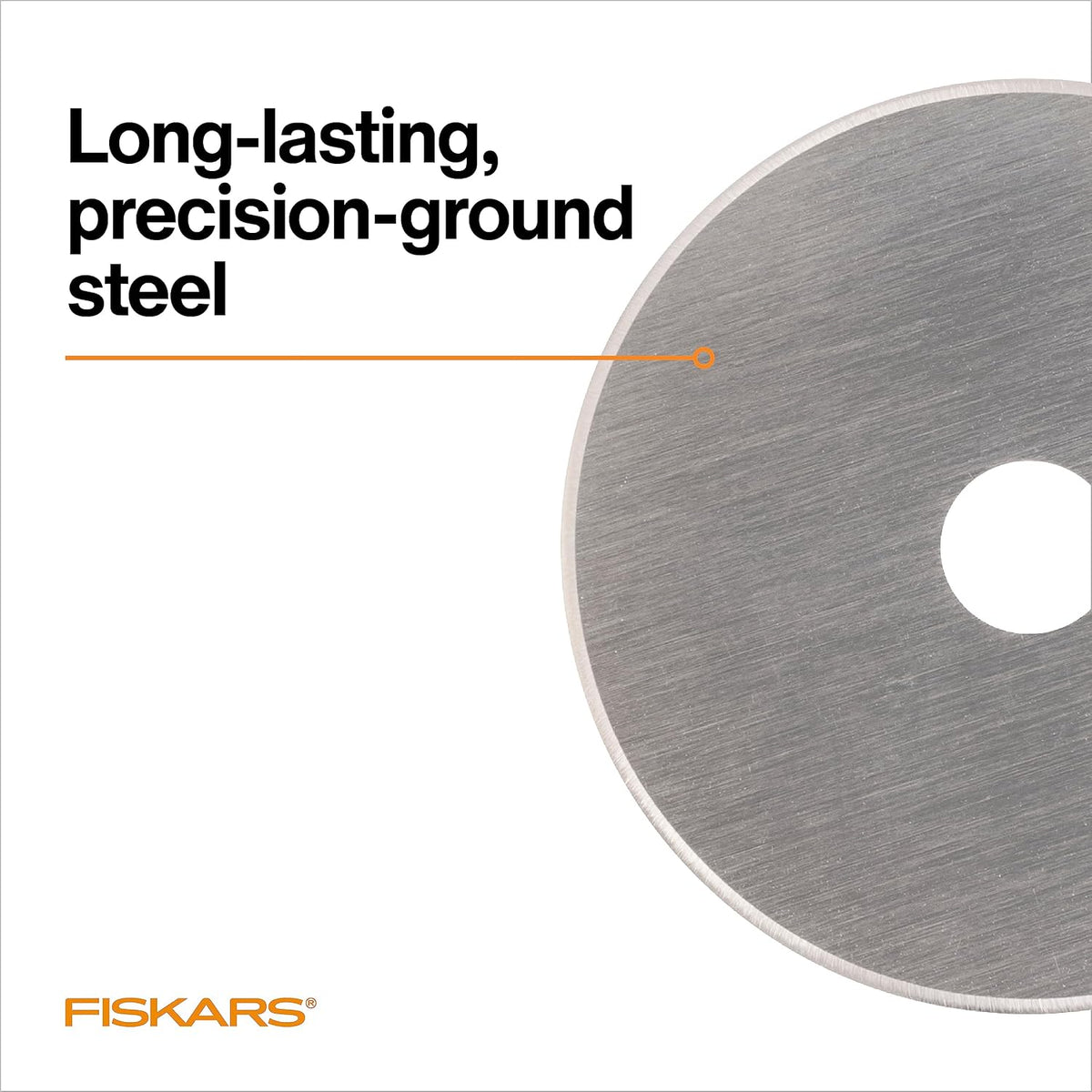 Fiskars 45mm Rotary Cutter Blade Replacements for Fabric, 5-Pack