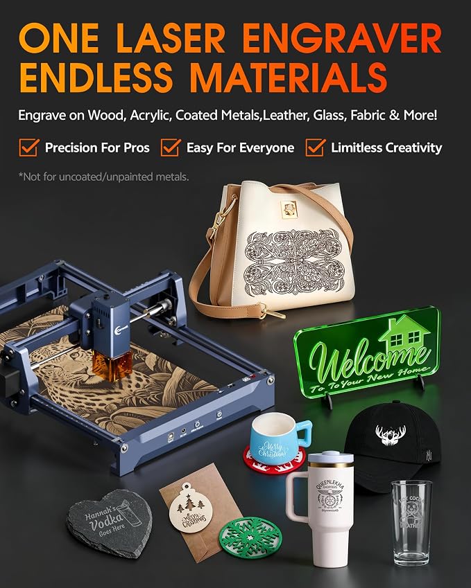 Laser Engraver, Carverall K15 Pro 5W Laser Engraving Machine