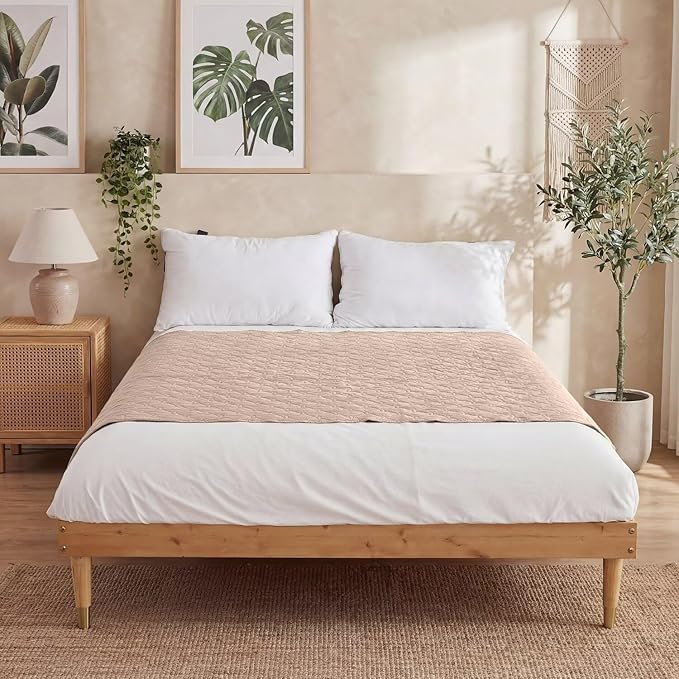 Waterproof Dog Bed Cover Pet Blanket Sofa Pet Bed Mat,Leak Proof Washable Incontinence Mattress Protectors,Suitable for People Who Cannot Take Care of Themselves,52x82 Inch Khaki