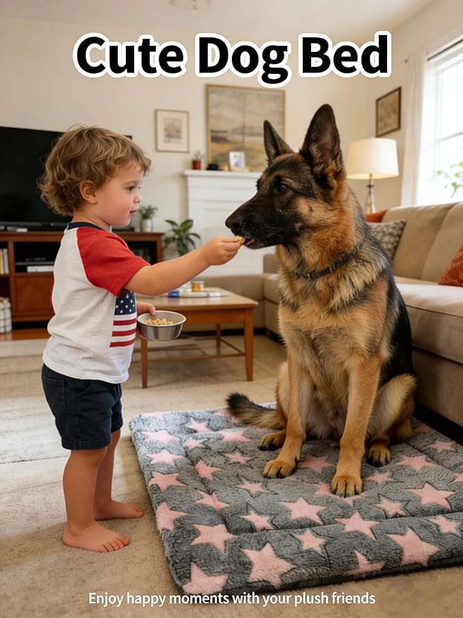 Dog Bed Mat - Reversible Dog Crate Bed Mats, Soft & Breathable Kennel Pad, Durable Crate Bed for Small Dogs & Cats