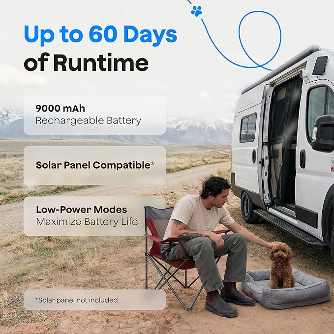 Waggle 4G LTE Cellular Security Camera, 2K HD Pet Monitor, 300° Pan, No WiFi, 9000mAh Battery, Night Vision, 2-Way Talk & Siren Alarm- RVs/Camping/Travel/Indoor & Outdoor - Subscription Required